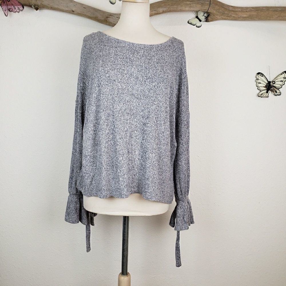 Lucky brand gray slouchy lightweight sweater